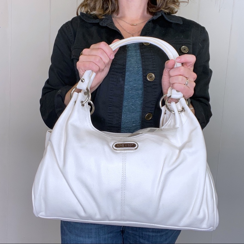 Nine West Carmel white handbag purse satchel NWT - Picture 6 of 8
